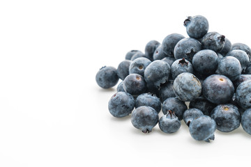 fresh blueberry on white