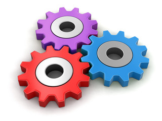 Cogwheels. Image with clipping path