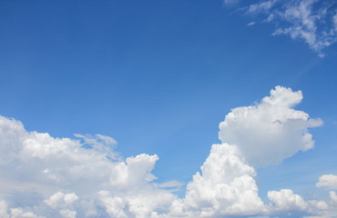 Naklejka na ściany i meble blue sky vivid and big cloud beautiful Colorful in nature background