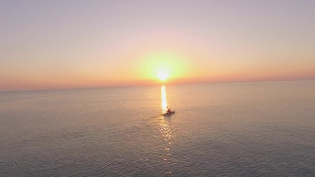 Sunset Sonnenuntergang Aufang Drone Aerial ocean rot & blaue Stunde 