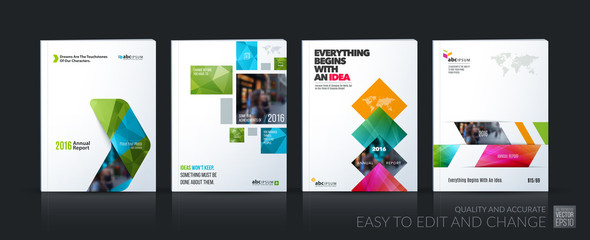 Fototapeta na wymiar Business vector set. Brochure template layout, cover design annu
