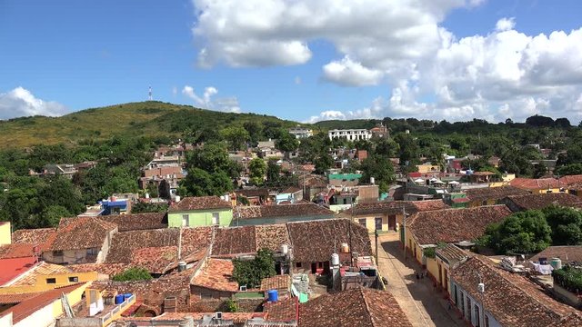 Bird's-eye view of the Trinidad city. Sancti Spiritus, Cuba