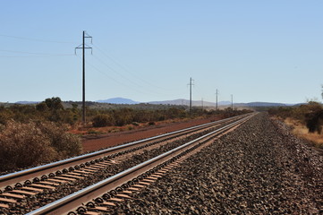 Fototapeta na wymiar Pilbara railways and mining