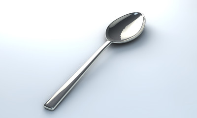 3d rendering of a spoon