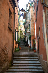 Fototapeta na wymiar Street in Liguria