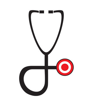 Stethoscope icon vector isolated in white background. Medical icons.