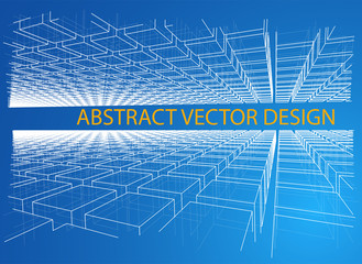 Abstract boxes background. Vector illustration
