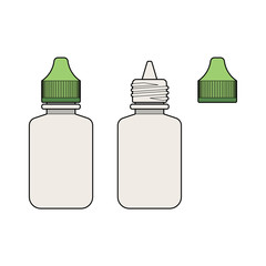 Eye Drop Bottle Isolate On White Background vector
