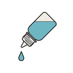 Eye Drop Bottle Isolate On White Background vector
