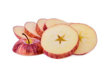 Fresh red apple isolated on white