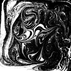 Black and white liquid texture, watercolor hand drawn marbling illustration, abstract background