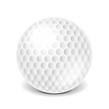 Golf ball isolated on white vector