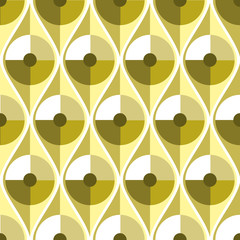 Seamless vector abstract gold pattern. geometric symmetrical repeating background.