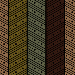 Seamless vector decorative hand drawn pattern. ethnic endless background with ornamental decorative elements with traditional etnic motives, tribal geometric figures. Print for wrapping, background