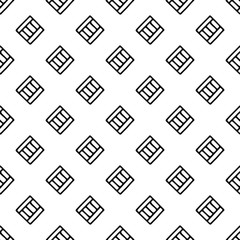 Fototapeta na wymiar Seamless vector pattern. Black and white geometrical background with hand drawn decorative tribal elements. Print with ethnic, folk, traditional motifs. Graphic vector illustration.