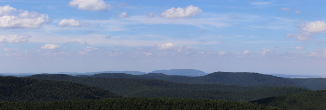 Aussicht vom Eckkopftturm bei Bad D&uuml;rkheim &uuml;ber den Pf&auml;lzerwald