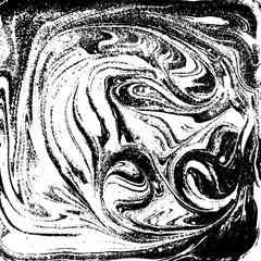 Black and white liquid texture, watercolor hand drawn marbling illustration, abstract background