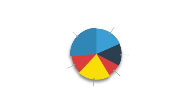 Circle diagram for presentation on white background