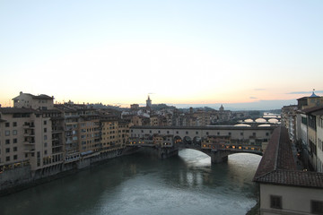 Obraz premium view of ponte vecchio in florence