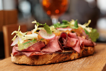 Sandwich with roast beef