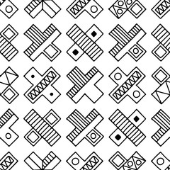 Vector seamless pattern, graphic illustration