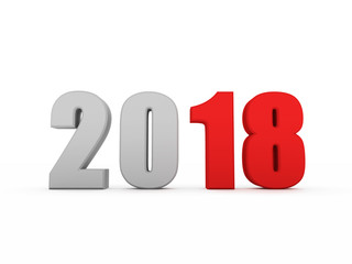 New Year 2018 - 3D Rendered Image