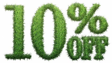 10% off. Made of grass.