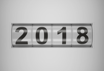 New Year 2018 - 3D Rendered Image