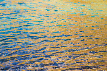 surface of the water in the lake