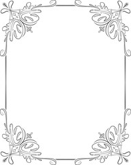 Fototapeta na wymiar Vintage black frame with empty place for your text or other design, vector illustration greeting card.
