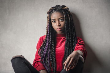 Long haired black girl