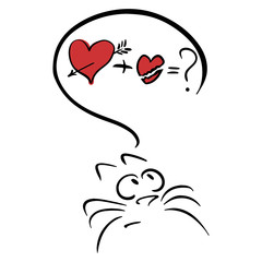 Cat thinks about heartbreak