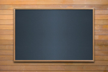 Fototapeta na wymiar Empty room with chalkboard and white wood wall. Concept business, drawing, ideas, education.