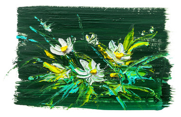 Oil painting flowers.