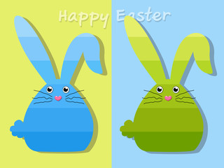 Gradient rabbit Easter with a background