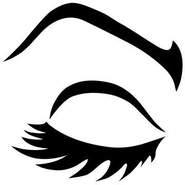 black eye with eyebrow, eyelashes clip art preview