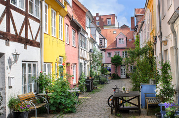 Lübeck, view of the backyard area