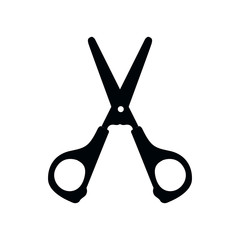 Isolated silhouette of scissors