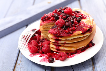 pancake with berry fruit