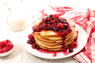 pancake with berry fruit