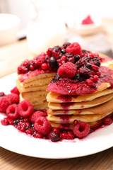 pancake with berry fruit