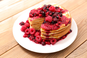 pancake with berry fruit