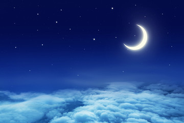 Obraz na płótnie Canvas Moon and Sky