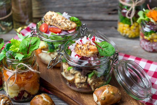 Salat im Glas - Shaking Salad - Trend Essen - Fasten & Diät