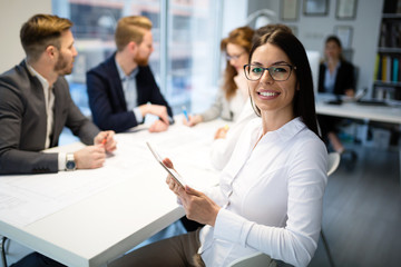 Businesswoman working in office