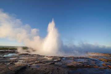 Strokkur geyser eruption in Iceland