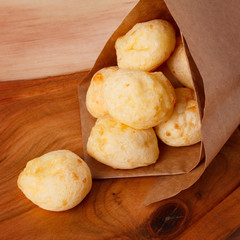 Brazilian snack cheese bread (pao de queijo)