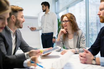 Group of business people collaborating in office