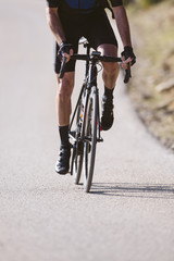 Fototapeta na wymiar Cyclist riding a bike in a cycling race. Racing Bike.