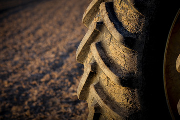 Tractor in field